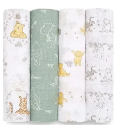 Aden + Anais Blanket Gift Set|Swaddles & Wearable Blankets*Aden+Anais - 4 Pk Winnie + Friends