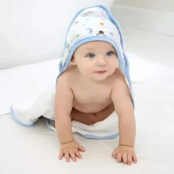 Aden + Anais Bath Gift Set|Baby Washcloths*Aden+Anais - 2Pk Hooded Baby Bath Towel, Space Explorers