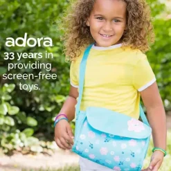 Adora Dolls Accessories|Dolls*- Baby Doll Diaper Bag, Includes Changing Mat and 2 Doll Diapers, Blue Flower Power