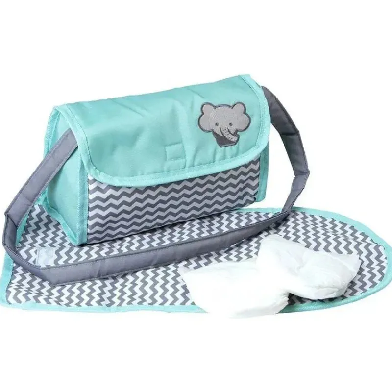 Adora Dolls Accessories|Dolls*- Baby Doll Diaper Bag, Includes Changing Mat and 2 Doll Diapers, Zig Zag Print