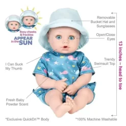 Adora Dolls*- Beach Baby Doll with Sun-Activated Freckles, Sunny