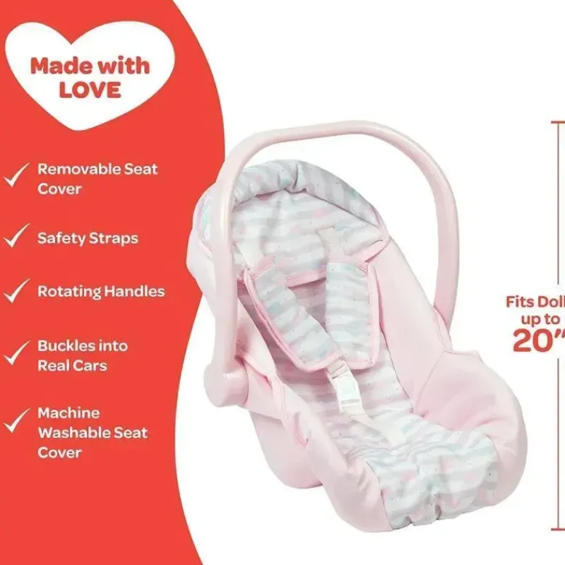 Adora Dolls Accessories|Dolls*- Classic Doll Car Seat, Pastel Pink