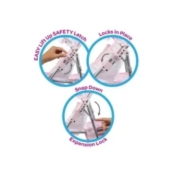 Adora Dolls Accessories|Dolls*- Pastel Pink Heart Baby Doll Stroller with Umbrella Shade & Ruffle Trim