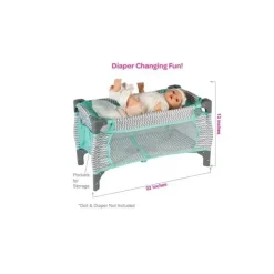 Adora Dolls Accessories|Dolls*Crib Zig Zag Deluxe Pack N Play