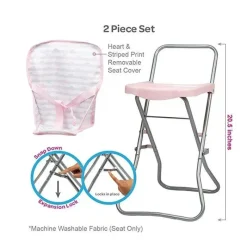 Adora Dolls Accessories|Dolls*High Chair Accessories Baby Pink for Baby Dolls