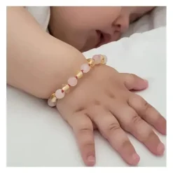 Ali + Oli Amber Necklaces*- Amber & Gemstone Bracelet, Lemon/Rose