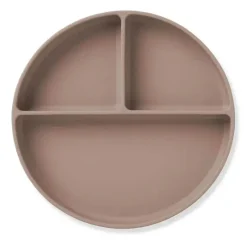 Ali + Oli Suction Plates & Bowls|Dishes, Utensils & Food Containers*- Baby Plate With Suction And Divided Portions, Fawn