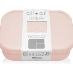Ali + Oli Lunch Box|Dishes, Utensils & Food Containers*- Leakproof Silicone Bento Box, Blush