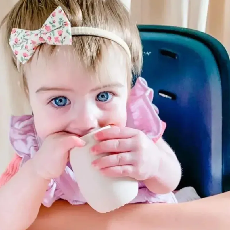 Ali + Oli Straw, Sippy & Training Cups|Dishes, Utensils & Food Containers*- Open Cup For Baby & Toddler, Misty Blush