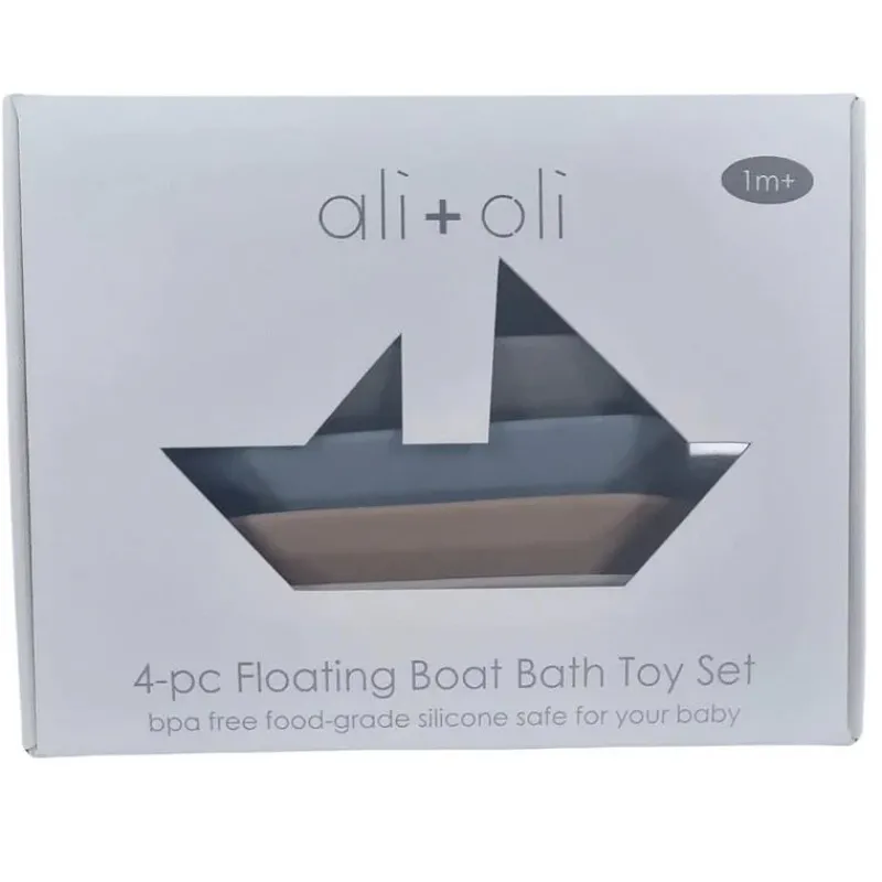 Ali + Oli Bath Toys*- (4-Pc) Mini-Boat Bath Toy Set
