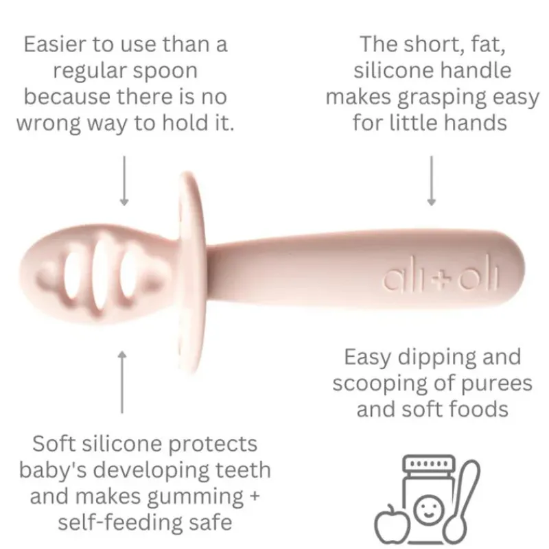 Ali + Oli Utensils & Accessories|Dishes, Utensils & Food Containers*- (3-Pc) Multi Stage Spoon Set For Baby, Blush