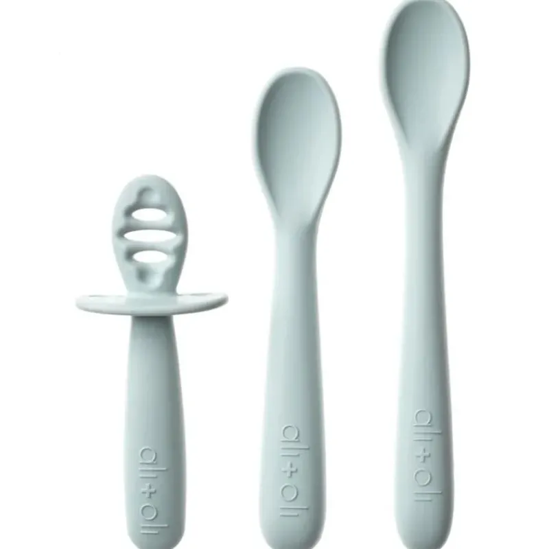 Ali + Oli Utensils & Accessories|Dishes, Utensils & Food Containers*- (3-Pc) Multi Stage Spoon Set For Baby, Blue