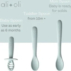 Ali + Oli Utensils & Accessories|Dishes, Utensils & Food Containers*- (3-Pc) Multi Stage Spoon Set For Baby, Blue