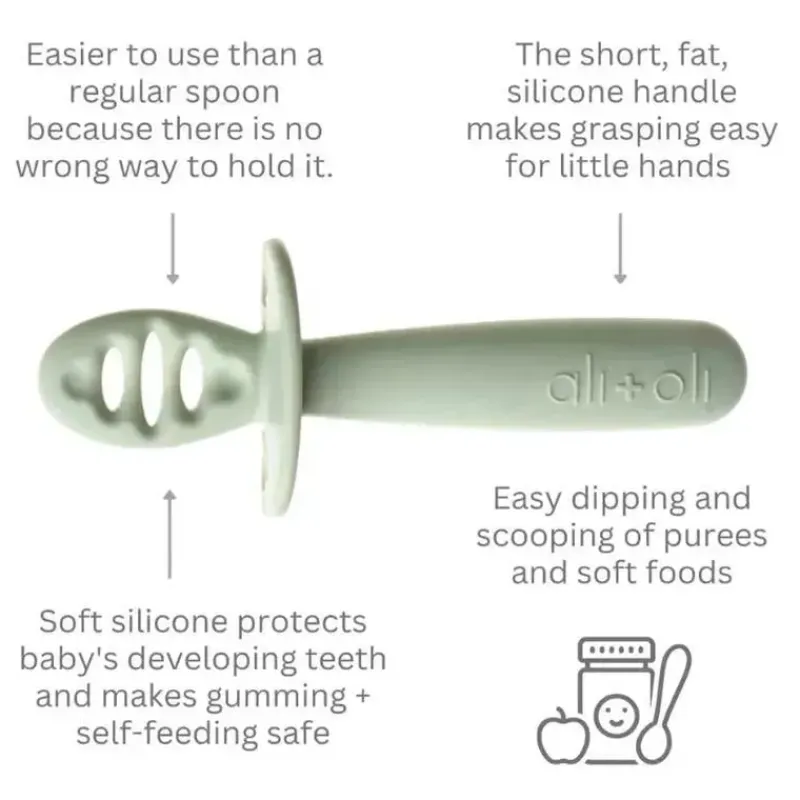 Ali + Oli Utensils & Accessories|Dishes, Utensils & Food Containers*- 3Pk Multi Stage Spoon Set For Baby, Pine