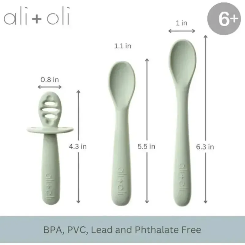 Ali + Oli Utensils & Accessories|Dishes, Utensils & Food Containers*- 3Pk Multi Stage Spoon Set For Baby, Pine