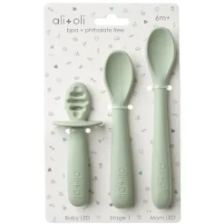 Ali + Oli Utensils & Accessories|Dishes, Utensils & Food Containers*- 3Pk Multi Stage Spoon Set For Baby, Pine