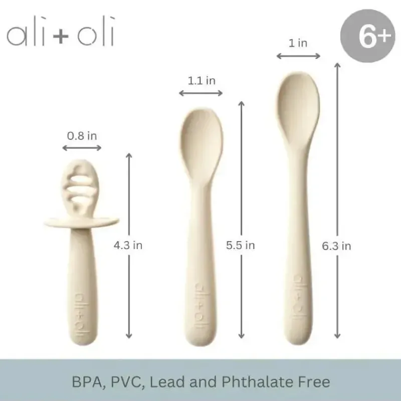 Ali + Oli Utensils & Accessories|Dishes, Utensils & Food Containers*- 3Pk Multi Stage Spoon Set For Baby, Coco