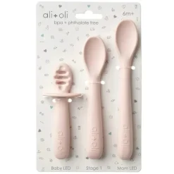 Ali + Oli Utensils & Accessories|Dishes, Utensils & Food Containers*- 3Pk Multi Stage Spoon Set For Baby, Blush