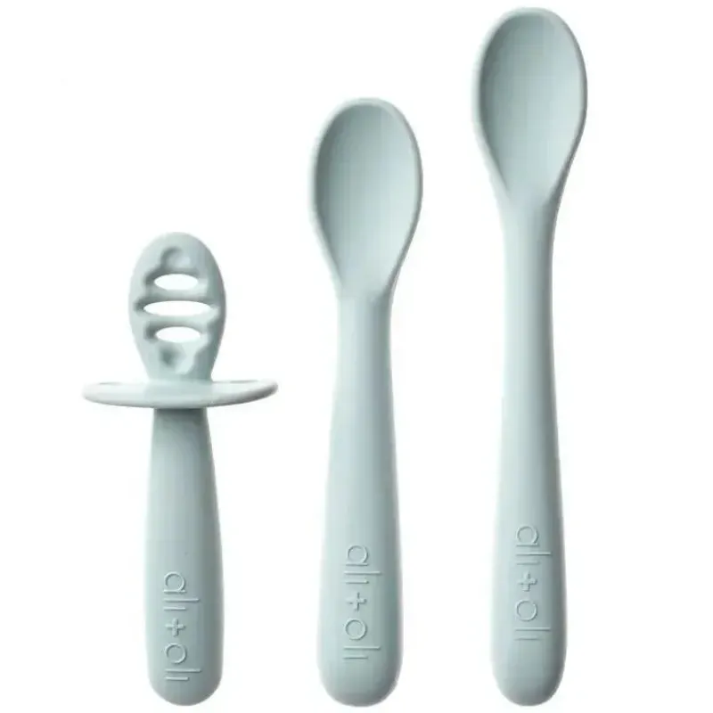 Ali + Oli Utensils & Accessories|Dishes, Utensils & Food Containers*- 3Pk Multi Stage Spoon Set For Baby, Blue