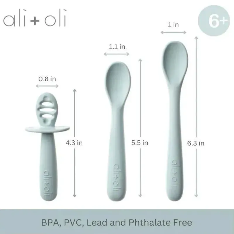 Ali + Oli Utensils & Accessories|Dishes, Utensils & Food Containers*- 3Pk Multi Stage Spoon Set For Baby, Blue