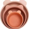 Ali + Oli Feeding Gift Set|Plates & Bowls*- 3Pk Stackable Snack Bowl Set, Terracotta Blush
