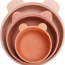 Ali + Oli Feeding Gift Set|Plates & Bowls*- 3Pk Stackable Snack Bowl Set, Terracotta Blush