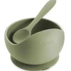 Ali + Oli Suction Plates & Bowls|Dishes, Utensils & Food Containers*- Silicone Suction Bowl & Spoon Set, Sage