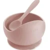 Ali + Oli Suction Plates & Bowls|Dishes, Utensils & Food Containers*- Silicone Suction Bowl & Spoon Set, Blush