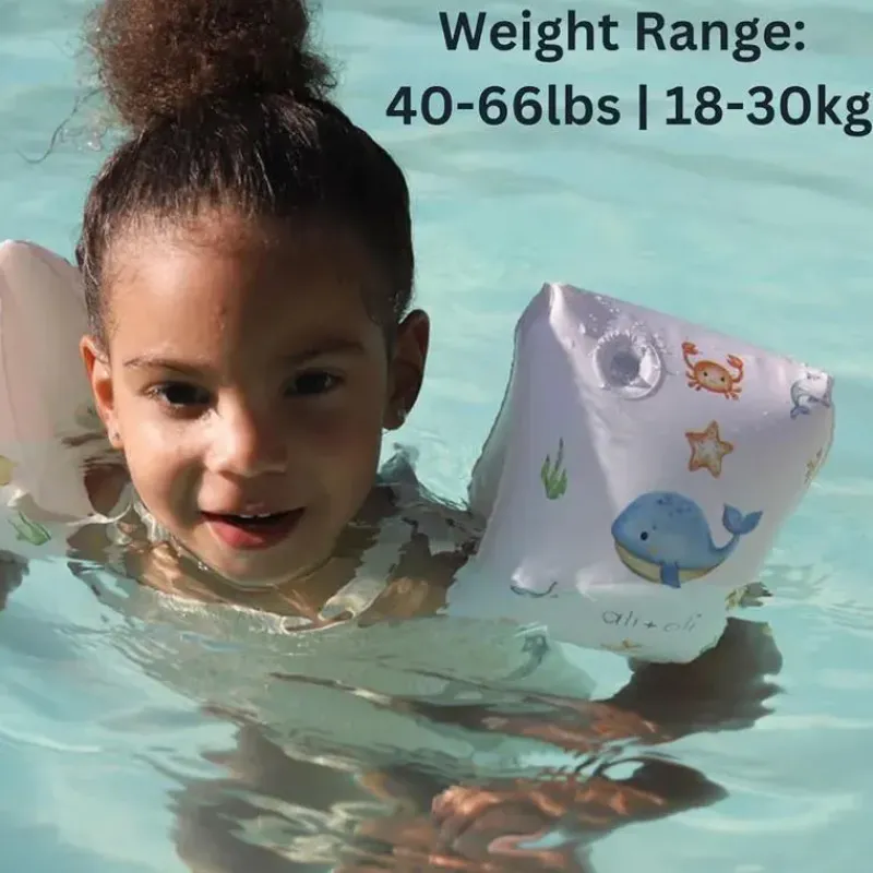Ali + Oli Life Vests & Floats*- Swim Arm Band Wings Inflatable Float (Undersea)