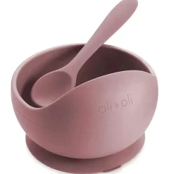 Ali + Oli Suction Plates & Bowls|Dishes, Utensils & Food Containers*Suction Bowl & Spoon (Mauve)