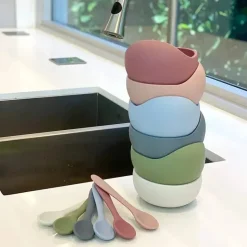 Ali + Oli Suction Plates & Bowls|Dishes, Utensils & Food Containers*Suction Bowl & Spoon (Mauve)