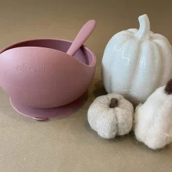 Ali + Oli Suction Plates & Bowls|Dishes, Utensils & Food Containers*Suction Bowl & Spoon (Mauve)