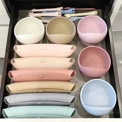 Ali + Oli Suction Plates & Bowls|Dishes, Utensils & Food Containers*Suction Bowl & Spoon (Mint) Wavy Edge
