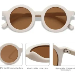 Ali + Oli Gift For Toddler|Sunglasses*Ali+Oli - SOJOS Cute Round Polarized Sunglasses, UV400 Protection, Vanilla
