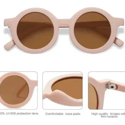 Ali + Oli Gift For Toddler|Sunglasses*Ali+Oli - SOJOS Cute Round Polarized Sunglasses, UV400 Protection, Pink Cream