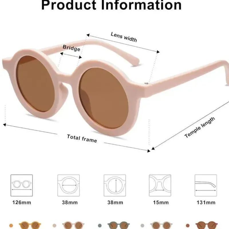 Ali + Oli Gift For Toddler|Sunglasses*Ali+Oli - SOJOS Cute Round Polarized Sunglasses, UV400 Protection, Pink Cream