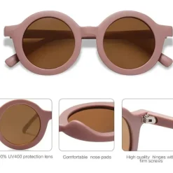 Ali + Oli Gift For Toddler|Sunglasses*Ali+Oli - SOJOS Cute Round Polarized Sunglasses, UV400 Protection, Mauve