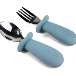 Ali + Oli Utensils & Accessories|Dishes, Utensils & Food Containers*Ali+Oli - Spoon & Fork Learning Set for Toddlers, 6m+, Powder Blue