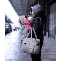 7AM Shoulder Bags*- Soho Everyday Diaper Bag Duffle Heather Grey