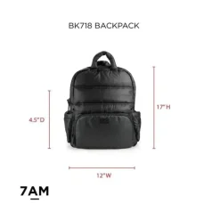 7AM Convertible Backpacks*Voyage - Diaper Bag Backpack, Black