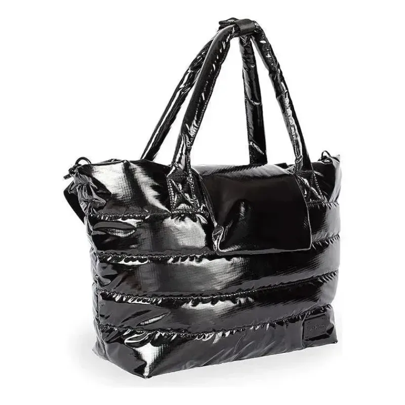 7AM Tote Bags*Voyage - Waterproof Capri Diaper Bag with Crossbody Straps Black Polar