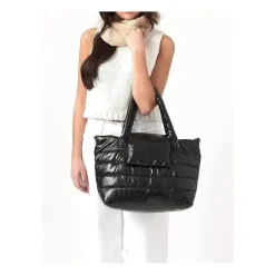 7AM Tote Bags*Voyage - Waterproof Capri Diaper Bag with Crossbody Straps Black Polar