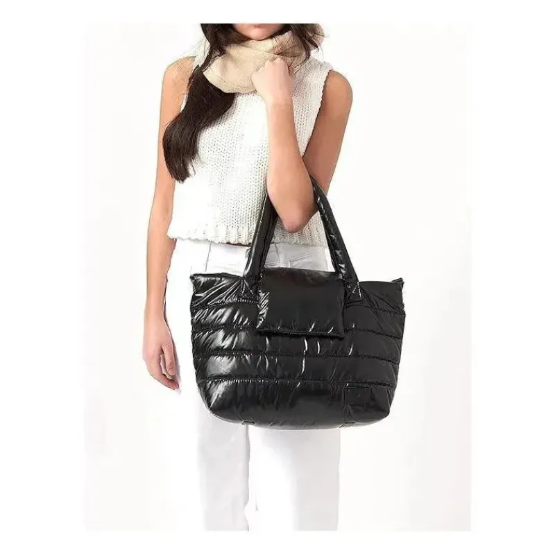 7AM Tote Bags*Voyage - Waterproof Capri Diaper Bag with Crossbody Straps Black Polar