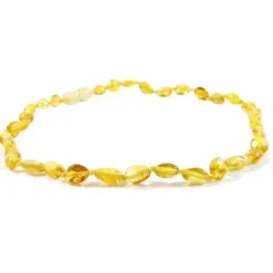 The Amber Monkey Amber Necklaces*Amber Monkey Polished 12-13 Inch Necklace, Lemon Bean Pop