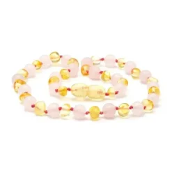 Amber Stone Amber Necklaces*- Baltic Amber & Gemstone Necklace 15