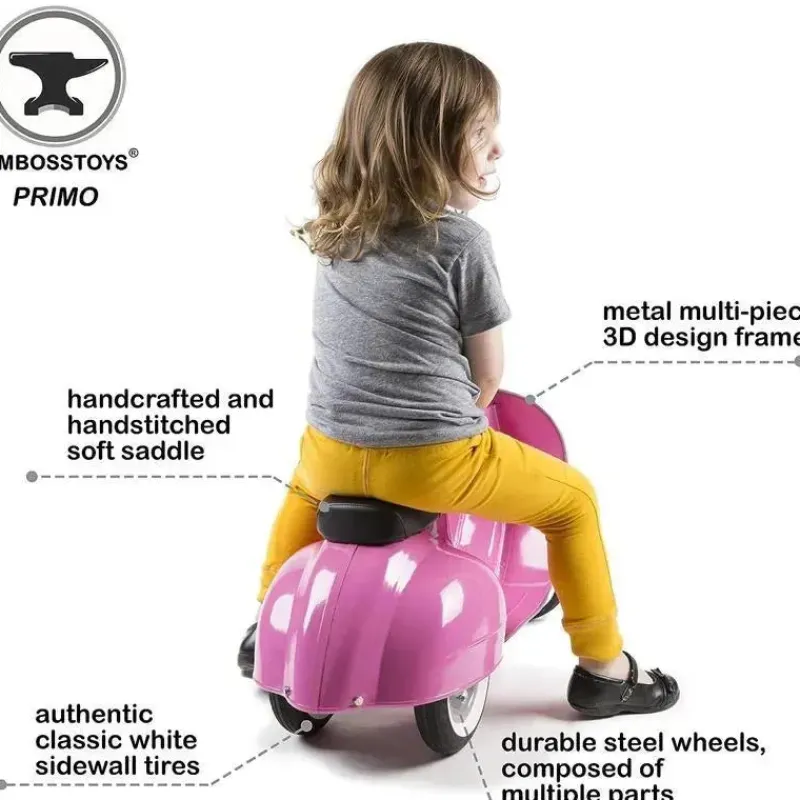 Uniche Collective Ride-On Toys|Toys For 3 Year Old*Ambosstoys - Toddler Metal Ride-On Scooters, Pink