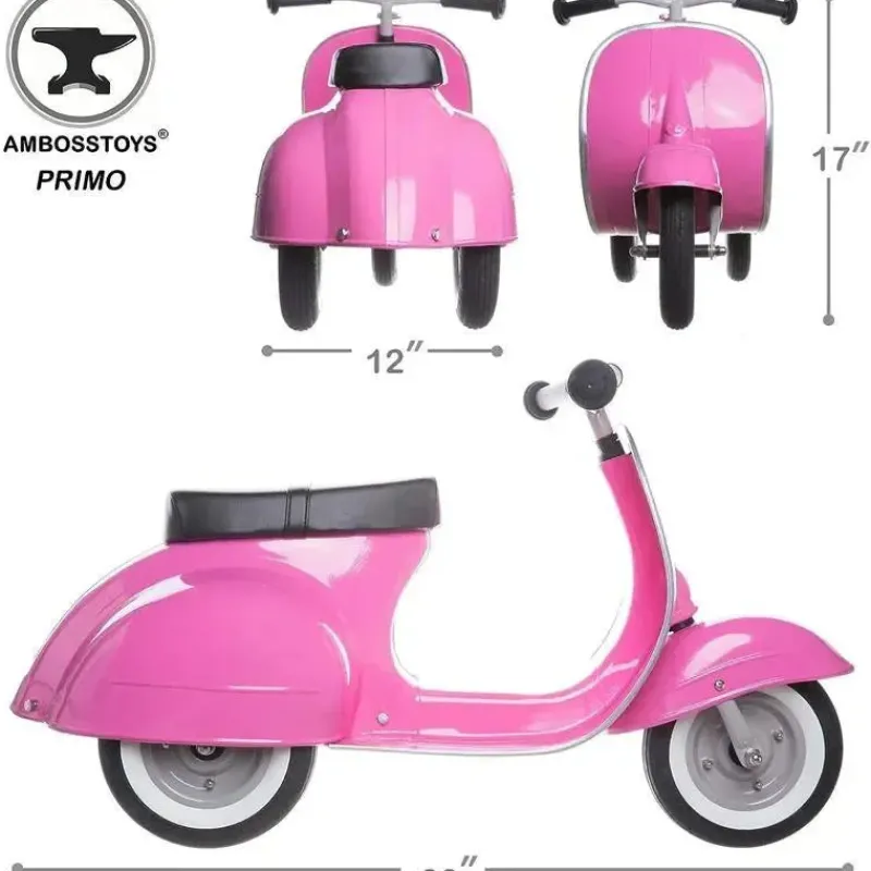 Uniche Collective Ride-On Toys|Toys For 3 Year Old*Ambosstoys - Toddler Metal Ride-On Scooters, Pink