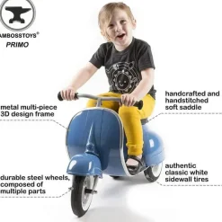 Kids Uniche Collective Ride-On Toys|Toys For 3 Year Old*Ambosstoys - Toddler Metal Ride-On Scooters, Blue