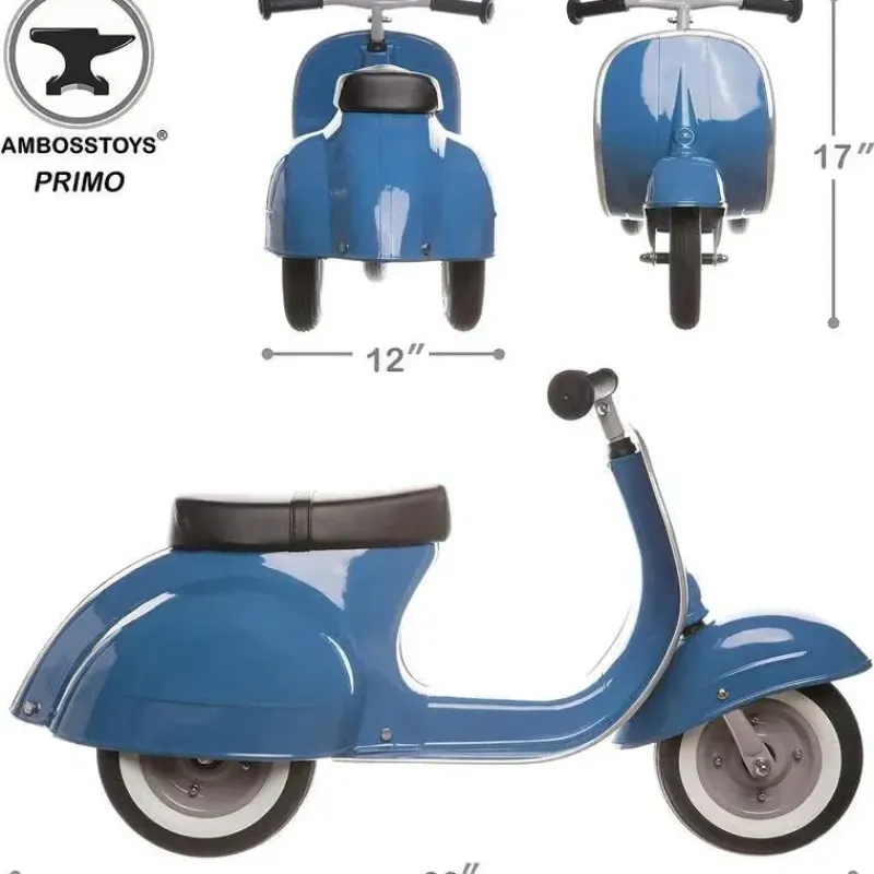 Kids Uniche Collective Ride-On Toys|Toys For 3 Year Old*Ambosstoys - Toddler Metal Ride-On Scooters, Blue