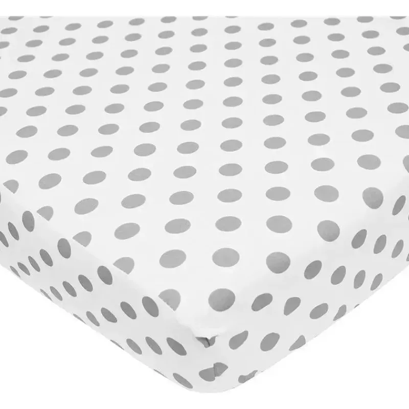 American Baby Company Crib & Bed Sheets*American Baby - 100% Natural Cotton Percale Fitted Crib Sheet, Dots